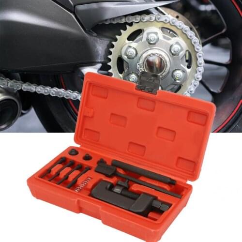 Motorbike Chain Repair Chain Breaker Splitter Link Riveter Riveting Repair Tool Set Kit For Motorcycle Bike Repair Hand Tool Set