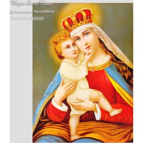 Mosaic 3D Diy Diamond Painting Religious The Virgin Home Decoration Needlework Crafts Diamond Embroidery Full Square Rhinestone