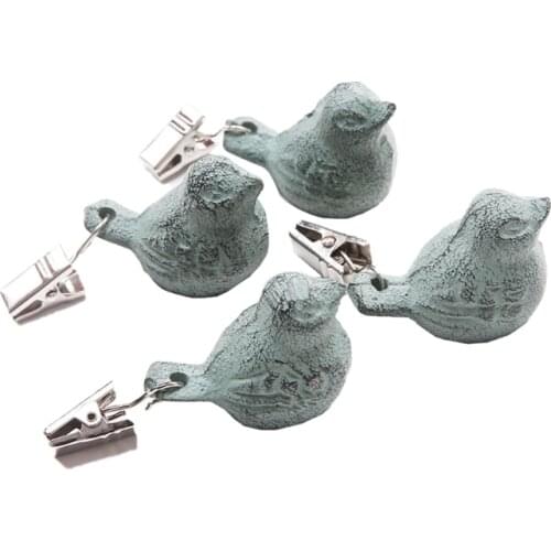 Pack of 4 Iron Bird Table Cloth Weights Heavy Duty Tablecloth Clips Table Cloth Holder for Homes Garden Parties Weddings R7UB