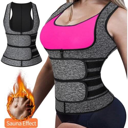 Neoprene Sauna Sweat Waist Trainer Corset Trimmer Vest for Women Weight Loss Waist Cincher Body Shaper Slimming Belt Shapewear