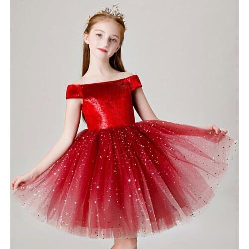 New Kids Flower Girl Dresses Children Pageant Evening Gowns Beading Lace Mesh Ball Gowns Wedding First Communion Dresses