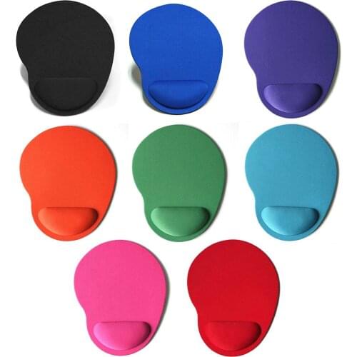 Solid Color Mouse Pad EVA Wristband Comfortable Mice Mat Office Gaming Table Mat With Wrist Protect Anti-Slip Wrist Support