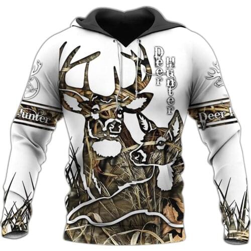 Deer Hunter Animal tattoo 3D Printed Animal Mens Hoodie Harajuku Sweatshirt Unisex Casual Jacket Pullover sudadera hombre KJ052