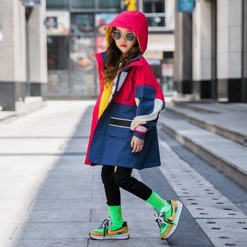 4-16 Years Girl Jacket 2020 Spring And Autumn Dress New Pattern Korean Patchwork Baseball Garment In Will Child Fashion