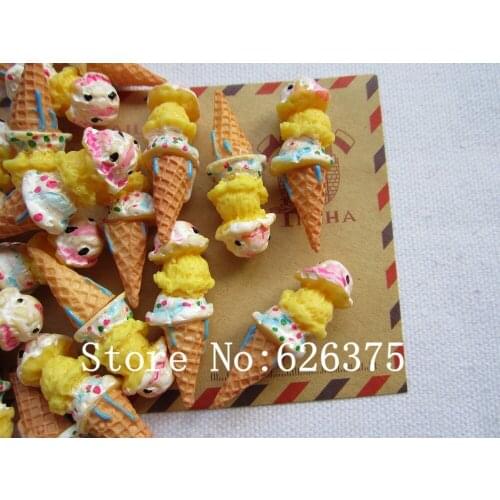 Rena!! Min.order $6 (mix order), Resin Hot Ice Cream for Crafts Making Scrapbooking Phone Deco, DIY (16*41mm), Free Shipping
