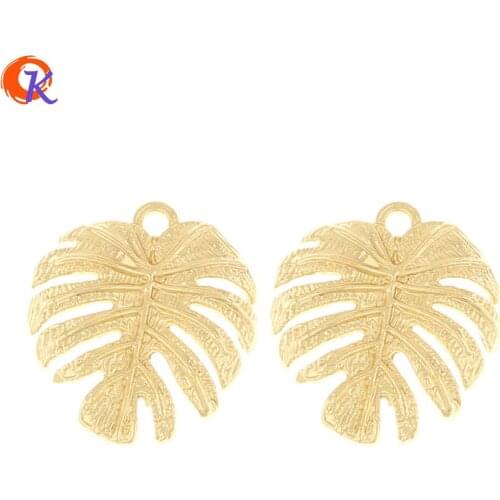 Cordial Design 100Pcs 19*21MM Leaf Charms/Summer Design/Chunky Jewelry Accessories/DIY Pendant/Hand Made/Earring Findings