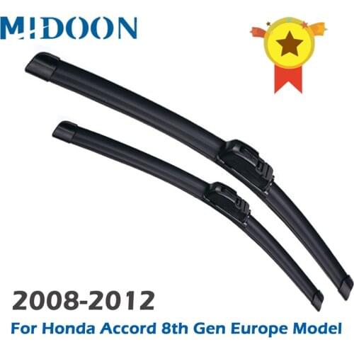 MIDOON Wiper Front Wiper Blades For Honda Accord 8th Gen Europe Model 2008 - 2012 Windshield Windscreen Front Window 24"+22"