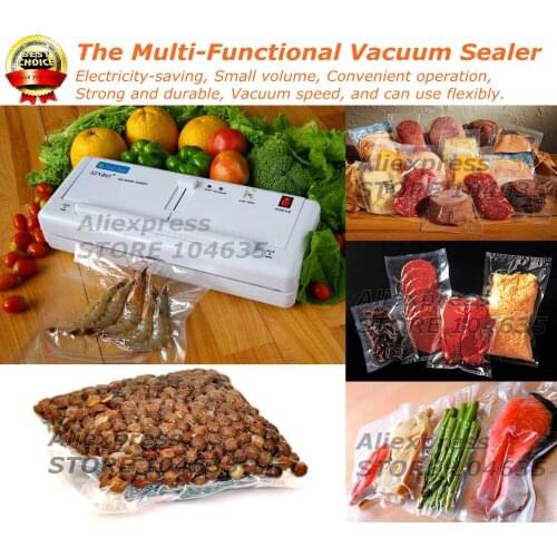 SINBO DZ-280 Household Vacuum Plastic Bag Sealer Machine Vacuum Packer for food +10 plastic bags