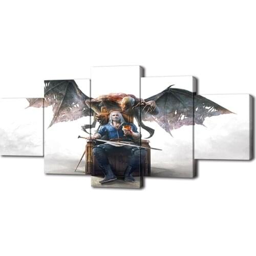 Modern Canvas Painting Geralt Movie Poster Film Posters and Prints Wall Art Picture for Living Room Decor with Frame