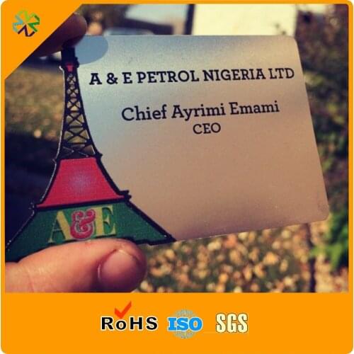Special cutting with colors printing on stainless steel 304 metal business cards printing manufacture