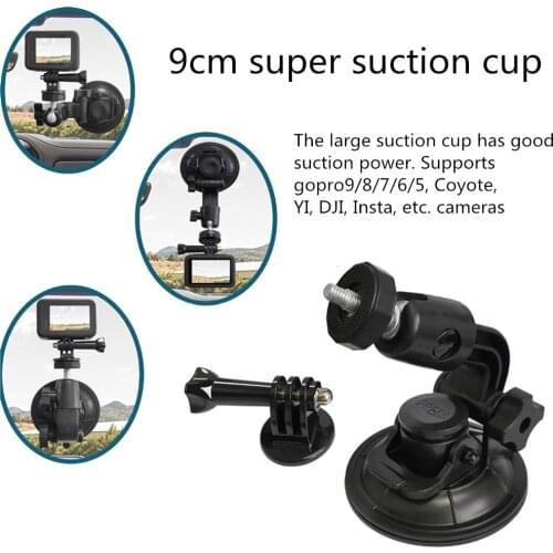 Glass Suction Cup Holder for GoPro Hero 9 8 7 6 5 Action Camera Sports Tripod Mount Sjcam Sj4000 Bracket Accessories