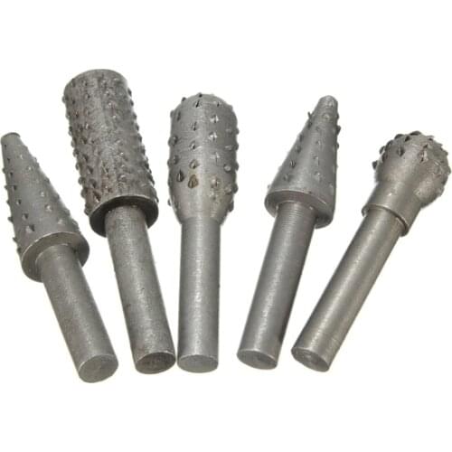 Drill Chuck Tools Power Tool Herramientas 2 Sets/lot _ 5pcs 6mm Shank Rotary Rasp Bit Set Wood Plastic Carving File Drill