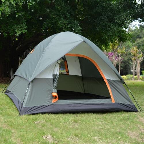 XC USHIO Outdoor Camping Tent Upgraded Waterproof Double Layer 3-4 Person Travelling Fishing Hiking Sun Shelter 200x200x130cm