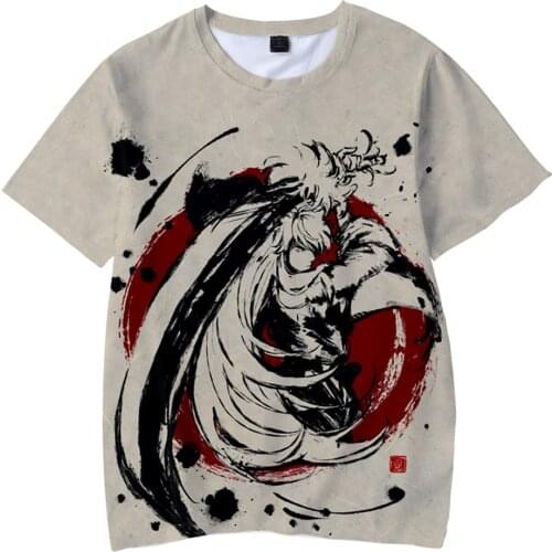 Japanese Anime Inuyasha T Shirt Casual Harajuku Fashion T-shirt Men Women T Shirt Kids Adult Cartoon Sesshomaru Print T Shirt