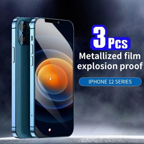 3Pcs Protective for iphone 11 Pro 12 Mini X XR XS Max SE 8 7 Plus Tempered Glass Film 6 6s Phone Screen Protector on the Glass