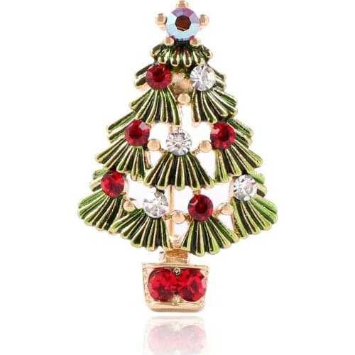 Christmas Tree Hollow Brooch For Women Colorful Creative Womens Pins Brooches Jewelry Coat Dress Party Accessories Gift Winter