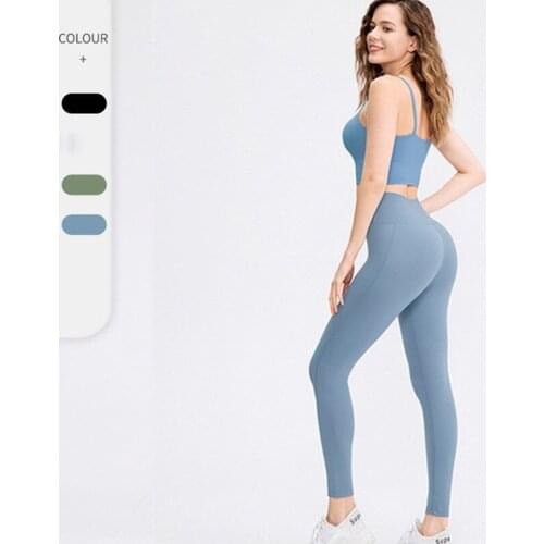 2PC New Women Yoga Set Gym Fitness Clothes Top Pants Leggings Elastic Tight Training Suit Cycling Vest Sportswear