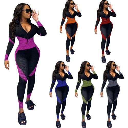Women Yoga Set Workout Sportswear Clothing Fitness Long Sleeve Crop Top High Waist Leggings Sports Suits Printed Sports Club