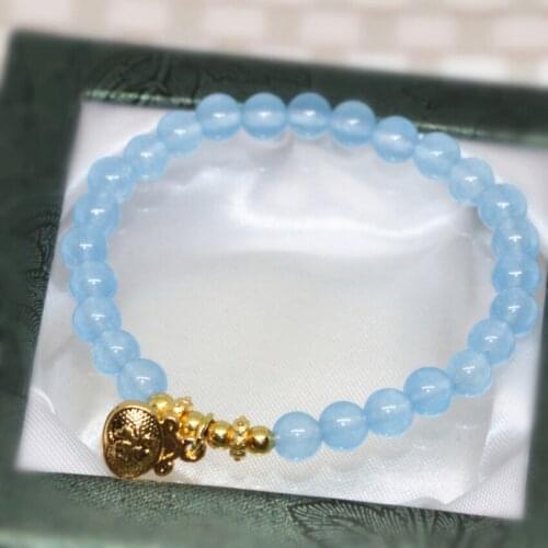 Romantic 15 style strand bracelet natural stone dyed chalcedony jades 6mm 8mm round beads women bangle jewelry 7.5inch B1969
