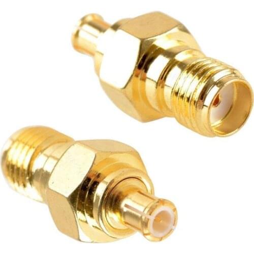 2 Pcs RF Coaxial Coax Adapter SMA Female Jack To MCX Male Plug Gold Plating Straight Converter Connector