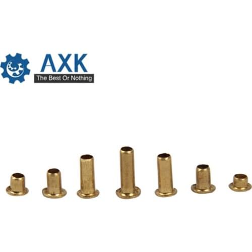 200PCS M5*4/5/6/7/8/9/10/12mm Copper Hollow Rivet Tubular Rivets Double-sided Circuit Board PCB Vias Nails
