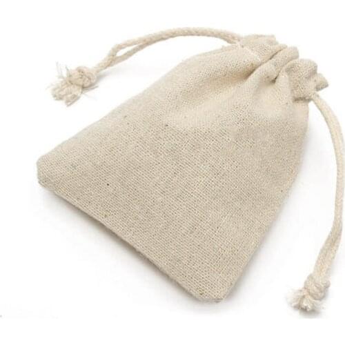Natural Burlap Linen Jute Vintage Wedding Drawstring Gift Favor Sack Bag unique retro party Christmas decoration 30/50pcs