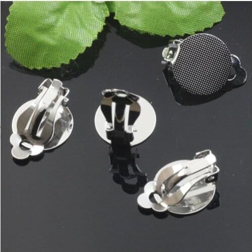 30pcs Silver Color Tone Earring Clips Findings #22738