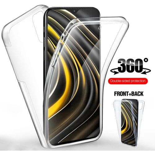 360 Double Silicone Case For Xiaomi Mi POCO M3 TPU Transparent Cover for Xiaomi xiomi redmi 9A Mi POCO M3 xiao mi redmi9 a