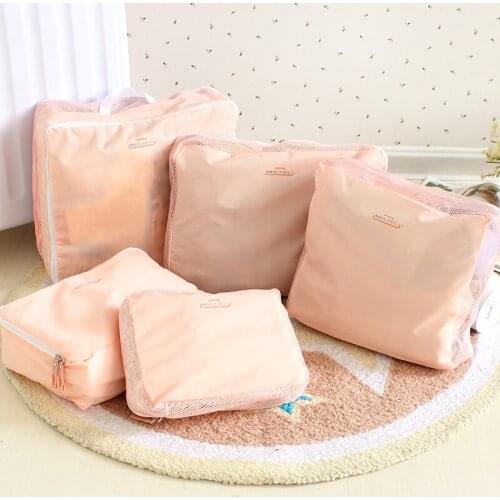 5 In 1 Waterproof Clothes Storage Bags Packing Cube Travel Luggage Organizer Bag Arrangement Accessories Travelling Bags