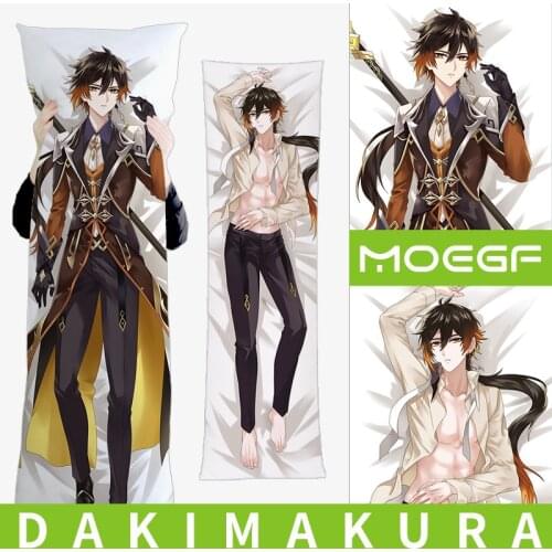 Anime JK Genshin Impact Morax Tartaglia Barbara Gunnhildr Dakimakura Body Pillow Cover Case Hugging Pillowcase