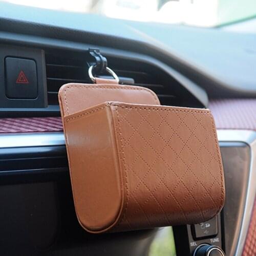Car vent storage box PU leather hanging bracket bag auto parts for Mazda 2 3 5 6 CX5 CX7 CX9 Atenza Axela