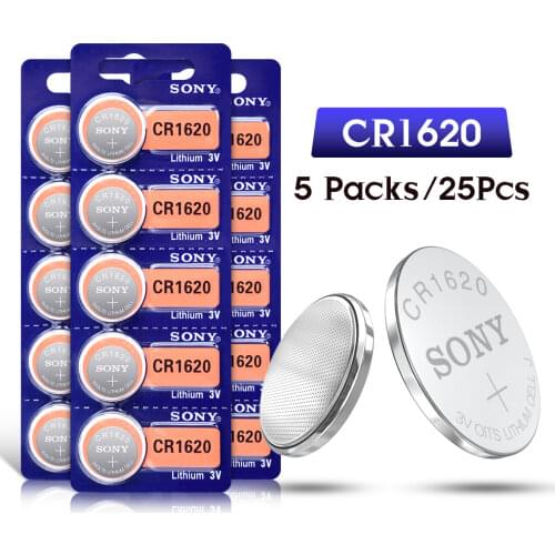 2Pcs SONY CR1620 Button Cell Coin Batteries CR1620 Car Remote Control Electric Alarm 1620 ECR1620 DL1620 3V Lithium Battery