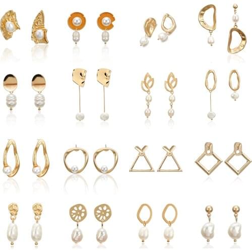 Oversize Gold Color Big Circle Hoop Earrings Set for Women Vintage Steampunk Ear Clip Wedding Party Jewelry Gift 2019 Wholesale