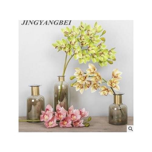 Real Touch Orchid Artificial Flowers Bouquet For Hotel Window Home Decoration High Quality Fake Flower Total length72cm/28.35