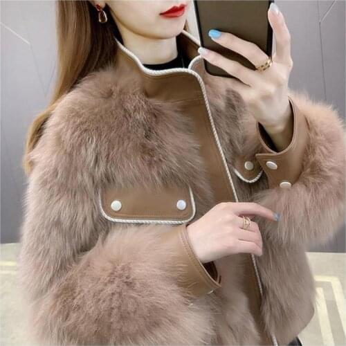 Cover the sky Fur Coats With Collar