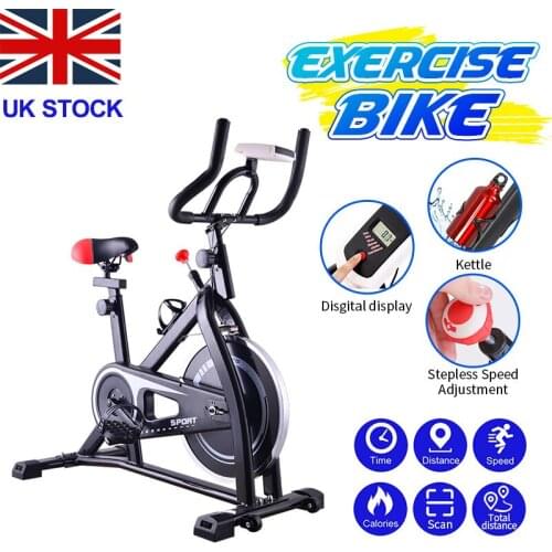 Exercise Bike with LCD monitor Home Ultra-quiet Indoor Cycling Bike Fitness Bike Dynamic Bicycle Fitness Equipment Heavy Duty