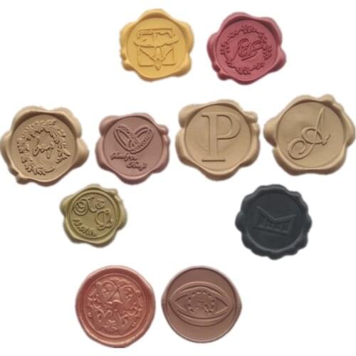 Hign-end gift packaging colored sealing wax stickers custom logo 40 colors