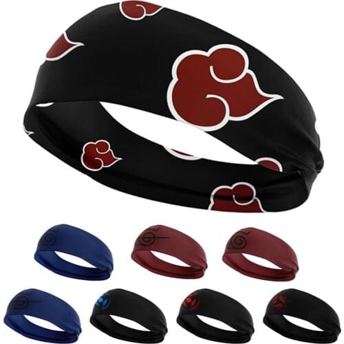 New Animation Ninja Cosplay Forehead Protection Headband 3D Printing Cartoon Headband Sports Sweat Absorbing Headband Hair Band