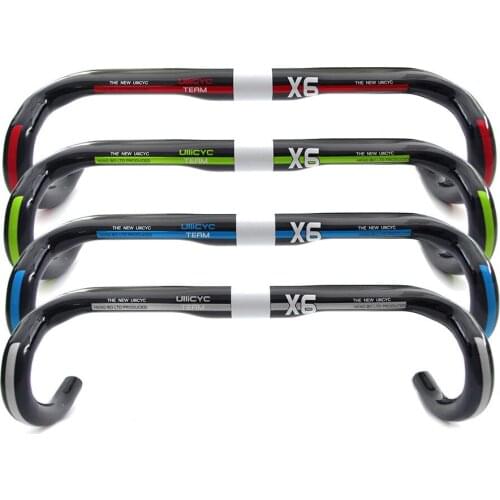 Full Carbon Fiber Road Bike Bicycle Handlebar UD Ultralight X6 Grooved Handlebar Sports Car Handlebar WB233 Litepro-Ullicy