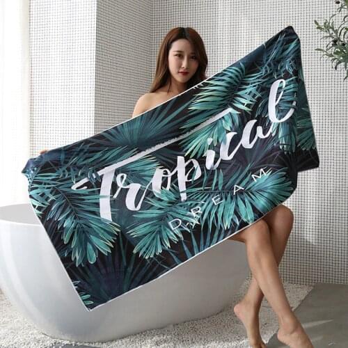 Sugan Life Microfiber Beach Towel Large Gym Sport Swimming Pool Towel Women 70x140 Big Yoga Mat Fashion Summer Surf Robe Blanket