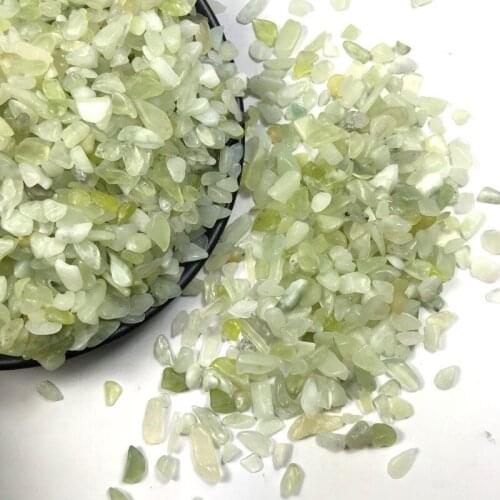 Drop Shipping 50g 3 Size Natural Green Jade Stone Rough Rock Polished Healing Specimen Stones and Crystals