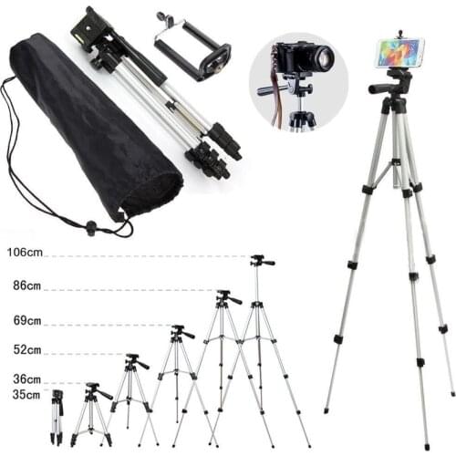 Mini Camera Tripod Stand Holder 3110 Aluminum Professional Telescopic Tripod Monopod For iPhone Samsung SmartPhone Action Camera
