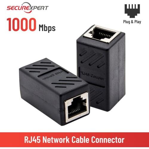 Rj45 Network LAN Connector Adapter Coupler Extender RJ45 Ethernet Cable Extension Converter