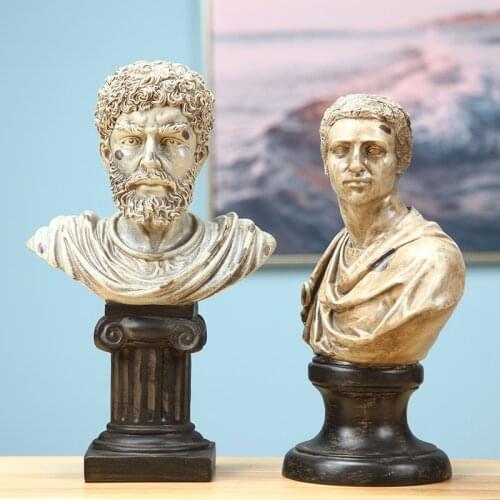 Modern Creative Ancient Greek Mythology Apollo Statue Home Hotel Crafts Room Decor Objects Offic Roman Column Sculpture Gift