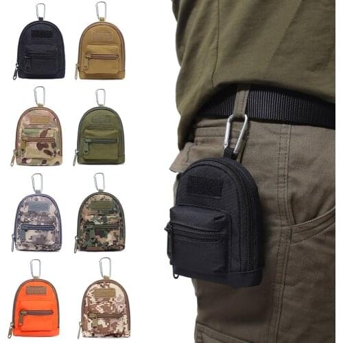 Tactical EDC Pouch Military Key Earphone Holder Men Coin Wallet Purses Army Coin Keychain Pocket Waist Belt Bag for Hunting