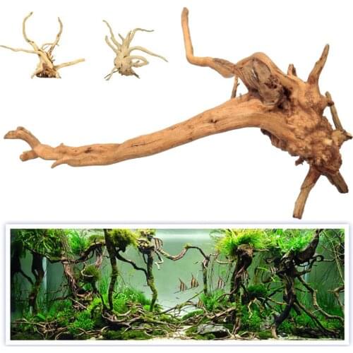 1 Pcs Wood Natural Trunk Aquarium Fish Tank Plant Stump Aquarium Fish Tank Ornament 15-20cm Random Type Landscape Decoration