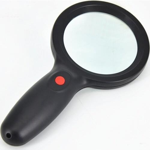 98mm Big Dia Glass Loupe 10x or 5x/15x Hand Held Magnifying Glass 18 LED lamp Magnifier for Reading and Jewelry Identicification