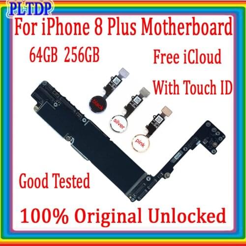 Factory Original unlock For iphone 8 Plus Motherboard with/no Touch ID,100% Tested Motherboard For iPhone 8 Plus By Free iCloud