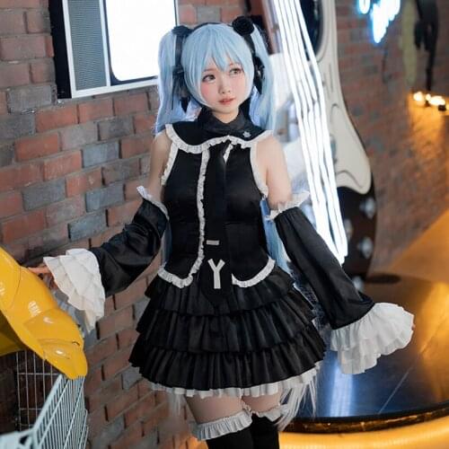 Cute Girl Cosplay Costumes Women Fancy Dress Anime Black Suit Halloween Carnival Uniforms Outfit