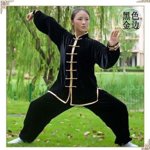 Winter Men Women Tai Chi Kungfu Uniforms Thick Velvet Warm Coat Sweatshirt+pant Casual Jogger Yoga Martial Arts Fitness gym Set